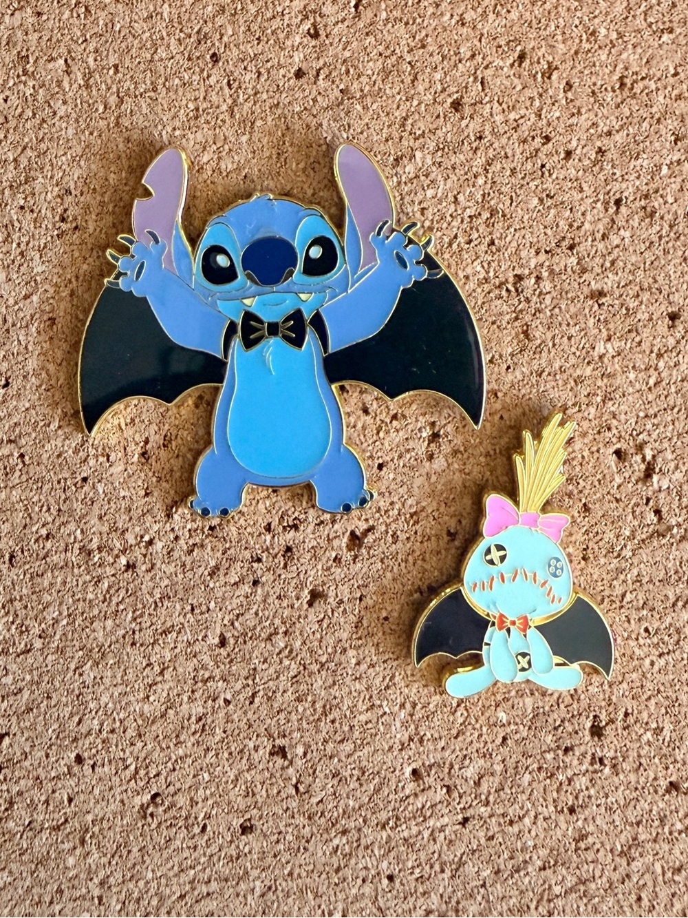 Loungefly Disney Lilo & Stitch Scrump & Stitch Vampire Bat Enamel Pin Set